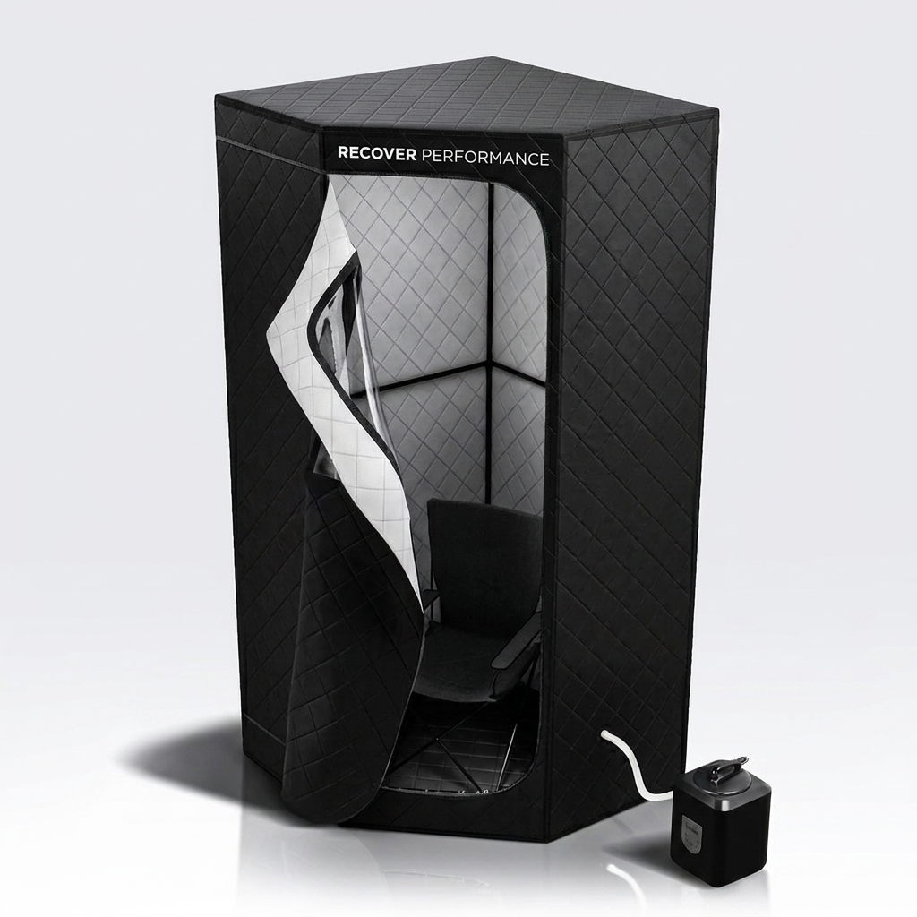 RECOVER PERFORMANCE Therapy Bundle  Infrared Sauna + Ice Bath Barrel + Accessories