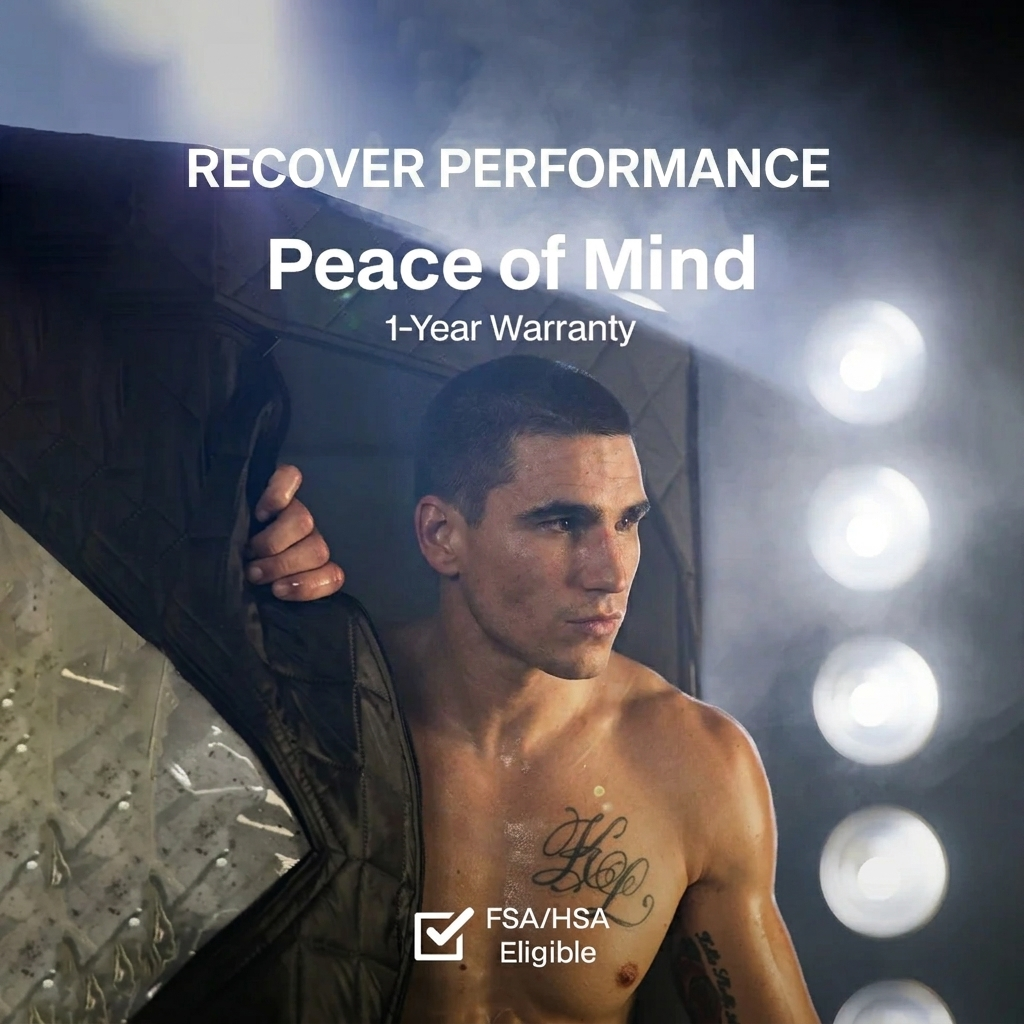 RECOVER PERFORMANCE Therapy Bundle  Infrared Sauna + Ice Bath Barrel + Accessories